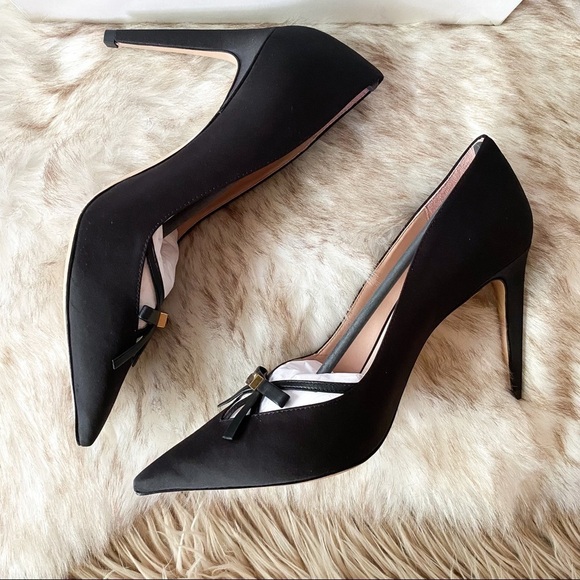 Schutz Gracia Satin Pointed Toe Pumps Black Size 9.5B NIB - Picture 5 of 10